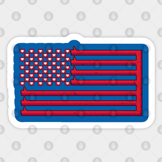 USA Flag like Sticker by RhinoTheWrecker